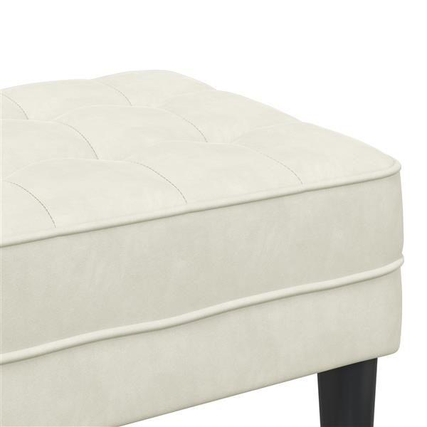 Grote foto vidaxl bank 113 cm fluweel cr mekleurig huis en inrichting overige huis en inrichting