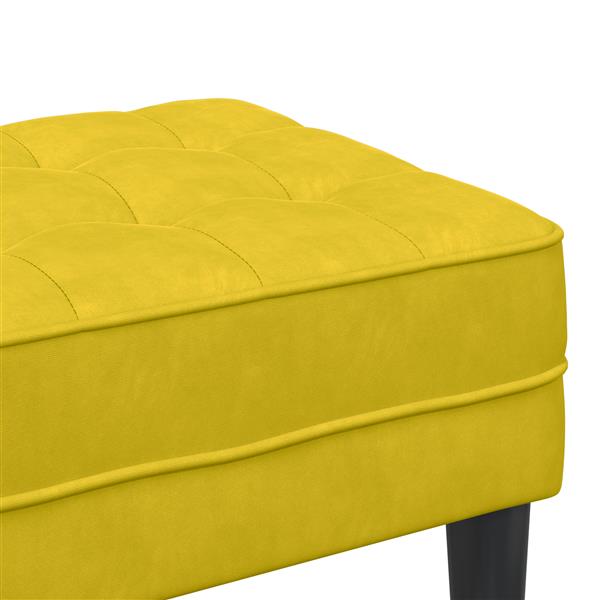 Grote foto vidaxl ligbank geel 113x57x39 cm velvet huis en inrichting overige huis en inrichting