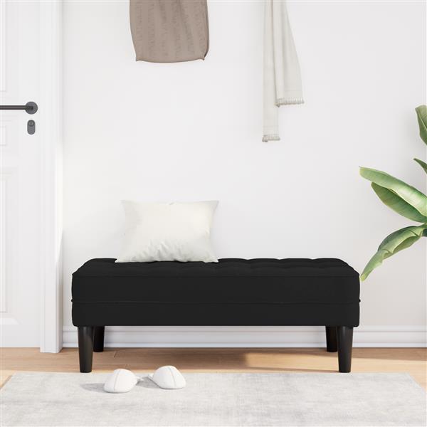 Grote foto vidaxl ligbed zwart 113x57x39 cm fluweel huis en inrichting overige huis en inrichting