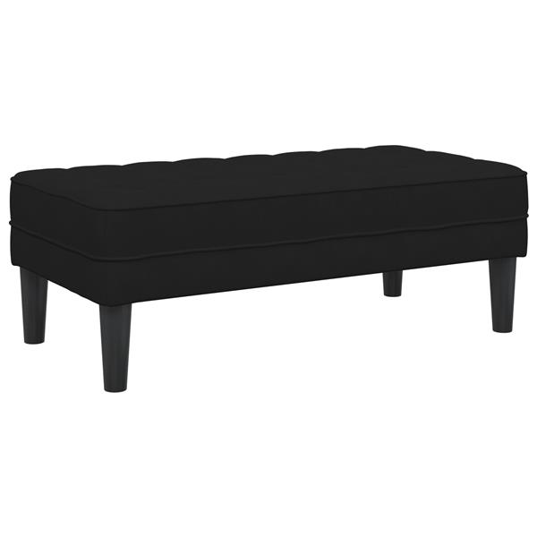Grote foto vidaxl ligbed zwart 113x57x39 cm fluweel huis en inrichting overige huis en inrichting