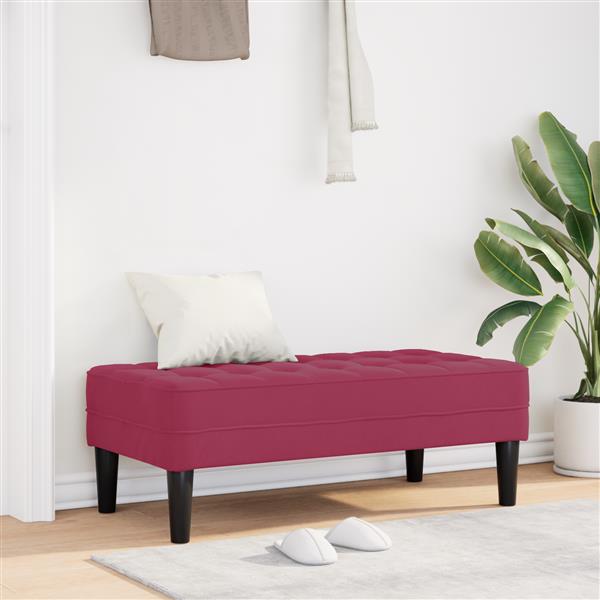 Grote foto vidaxl ligbed wijnrood 113x57x39 cm fluweel huis en inrichting overige huis en inrichting