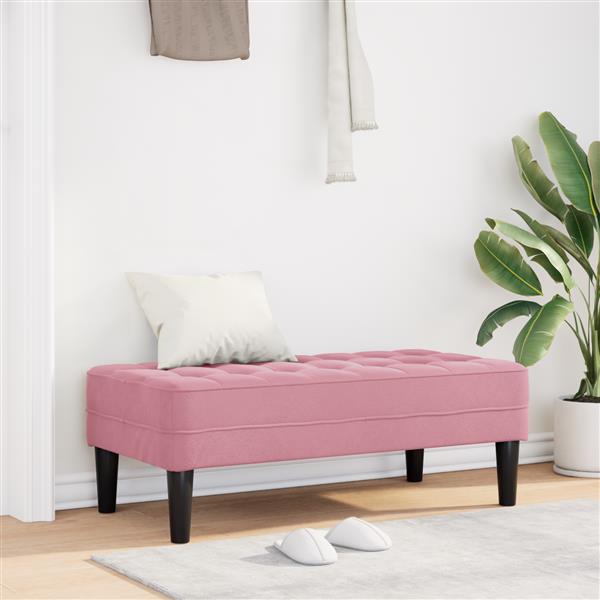 Grote foto vidaxl ligbed roze 113x57x39 cm fluweel huis en inrichting overige huis en inrichting