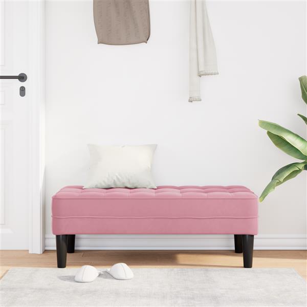 Grote foto vidaxl ligbed roze 113x57x39 cm fluweel huis en inrichting overige huis en inrichting