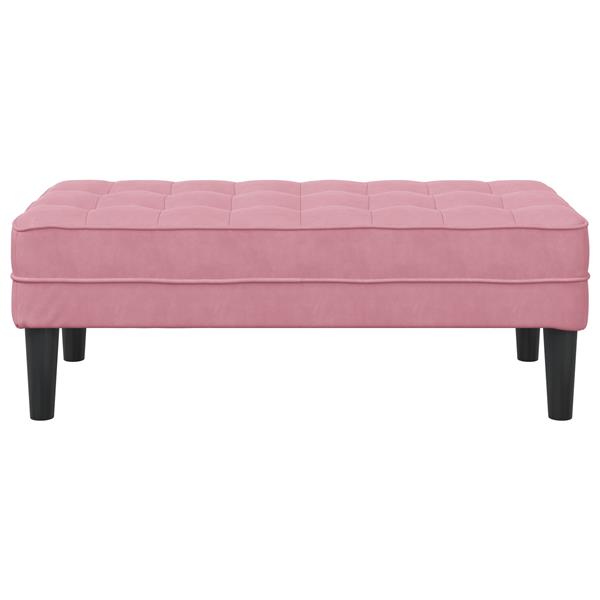 Grote foto vidaxl ligbed roze 113x57x39 cm fluweel huis en inrichting overige huis en inrichting