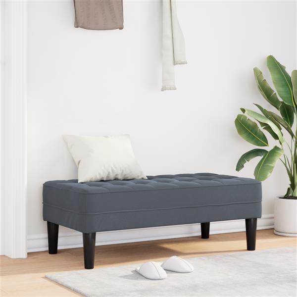 Grote foto vidaxl bank 113 cm fluweel donkergrijs huis en inrichting overige huis en inrichting