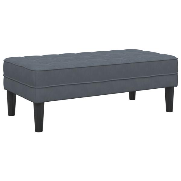 Grote foto vidaxl bank 113 cm fluweel donkergrijs huis en inrichting overige huis en inrichting