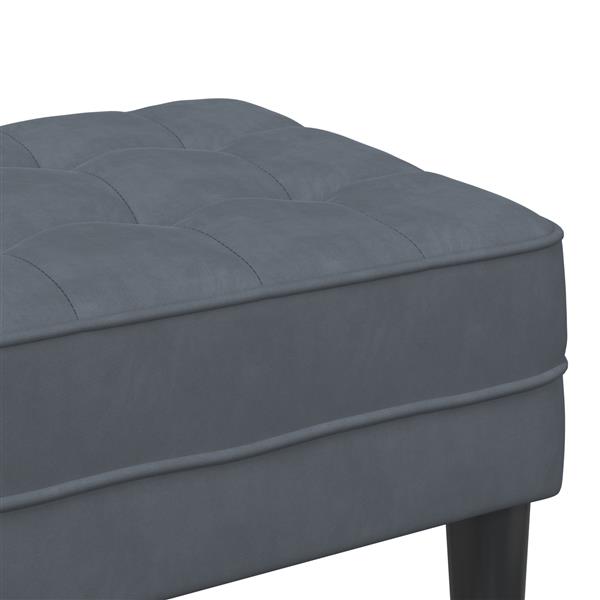 Grote foto vidaxl bank 113 cm fluweel donkergrijs huis en inrichting overige huis en inrichting
