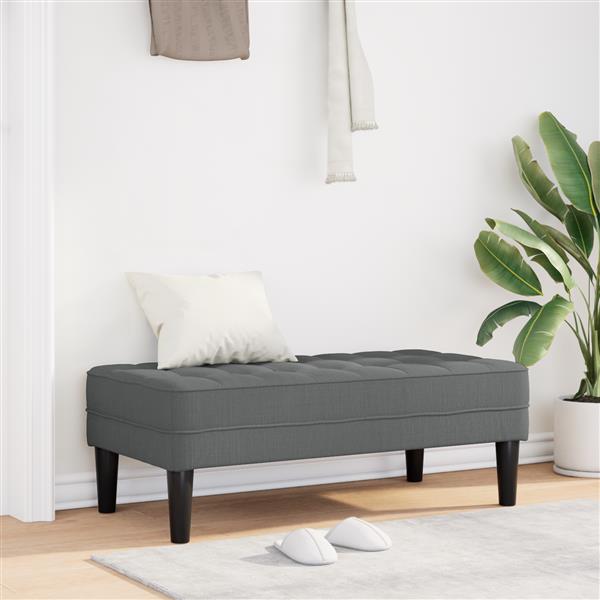 Grote foto vidaxl bank 113x57x39 cm stof donkergrijs huis en inrichting overige huis en inrichting