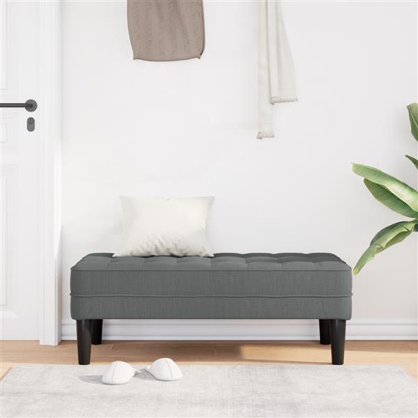 Grote foto vidaxl bank 113x57x39 cm stof donkergrijs huis en inrichting overige huis en inrichting
