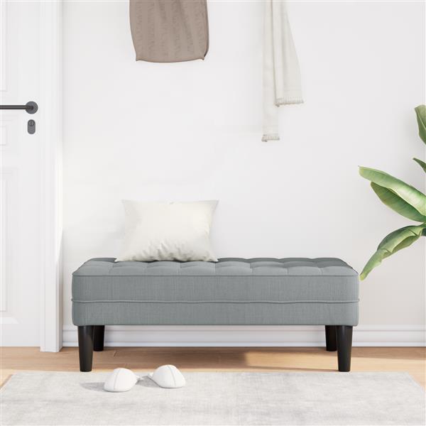 Grote foto vidaxl bank 113x57x39 cm stof lichtgrijs huis en inrichting overige huis en inrichting