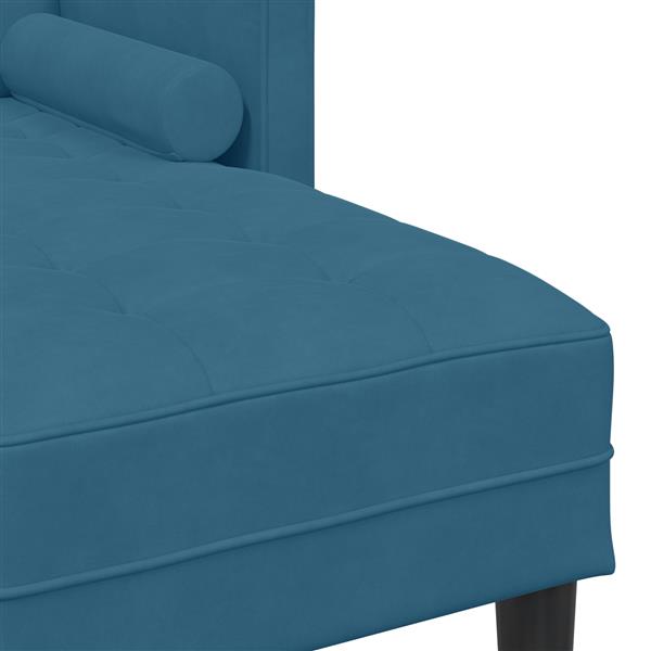 Grote foto vidaxl l vormige bank blauw 173x131x67 cm velvet huis en inrichting bankstellen