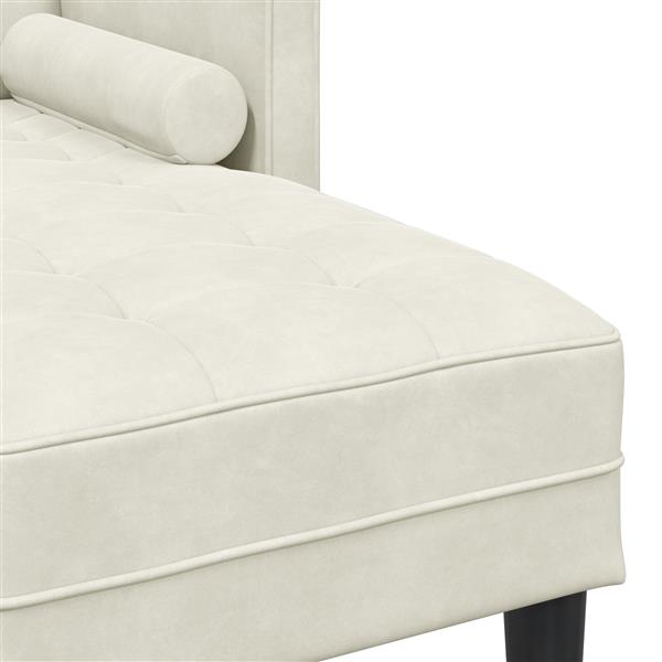 Grote foto vidaxl l vormige bank cr me 173x131x67 cm velvet huis en inrichting bankstellen