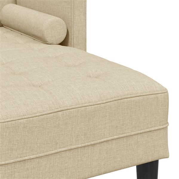 Grote foto vidaxl bank 3 zits l vormig 160 cm stof cr mekleurig huis en inrichting bankstellen