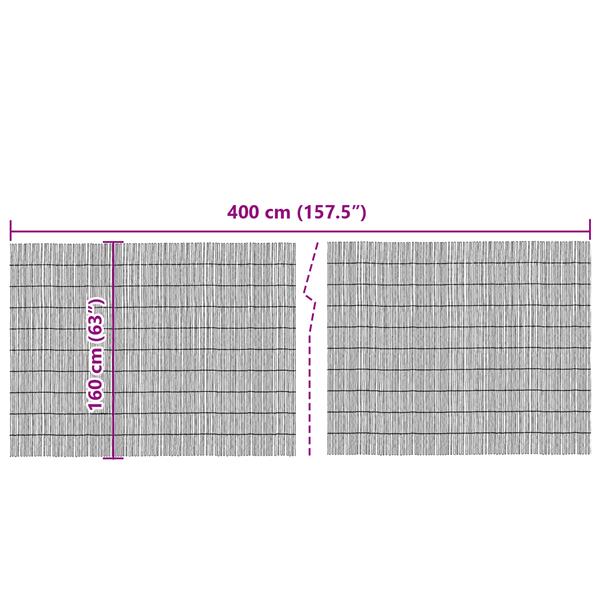 Grote foto vidaxl tuinscherm 400x160 cm riet tuin en terras hekken en schuttingen