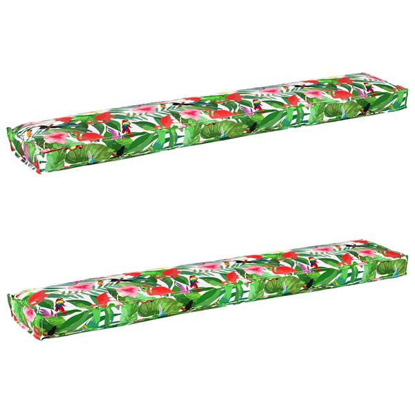 Grote foto vidaxl ligbedkussens voor bank 2 stuks tropisch jungle 200x40x8 cm oxford stof huis en inrichting woningdecoratie