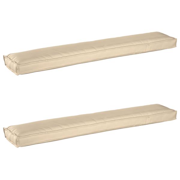 Grote foto vidaxl ligbedkussens voor bank 2 stuks beige 200x40x8 cm oxford stof huis en inrichting woningdecoratie