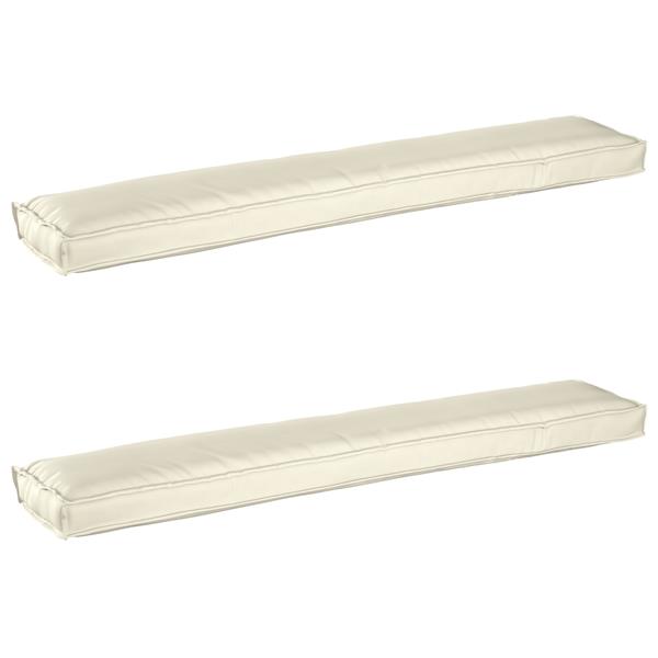 Grote foto vidaxl palletkussens voor bank 2 stuks cr me 200x40x8 cm oxford stof huis en inrichting woningdecoratie