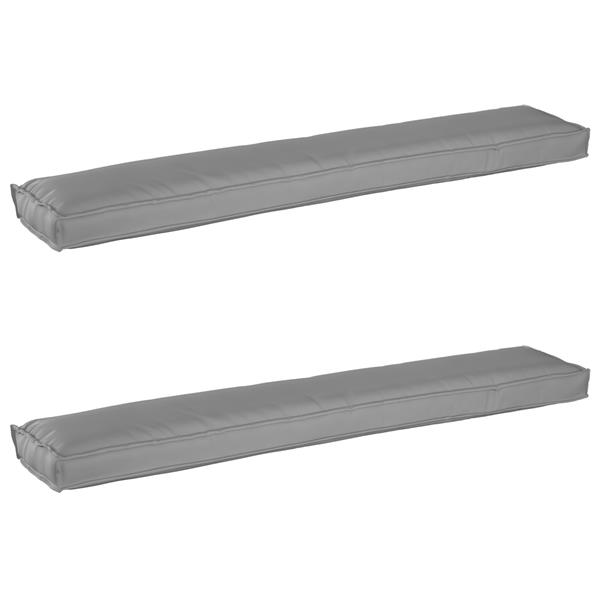 Grote foto vidaxl palletkussens voor bank 2 stuks grijs 200x40x8 cm oxford stof huis en inrichting woningdecoratie