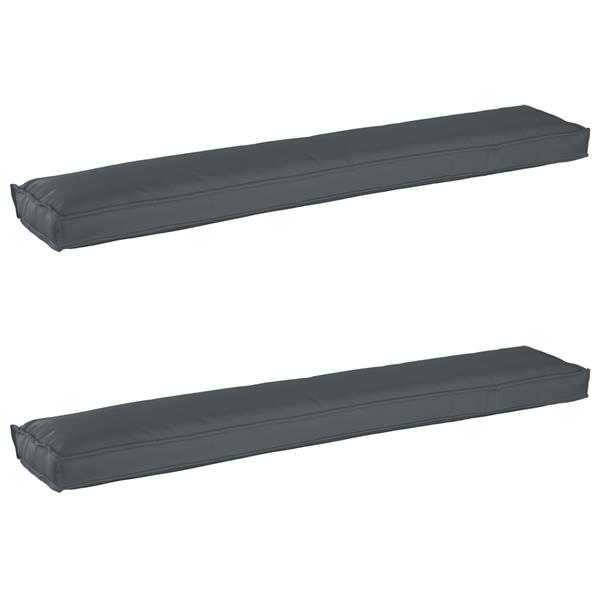 Grote foto vidaxl ligbedkussens voor bank 2 stuks anthraciet 200x40x8 cm oxford stof huis en inrichting woningdecoratie