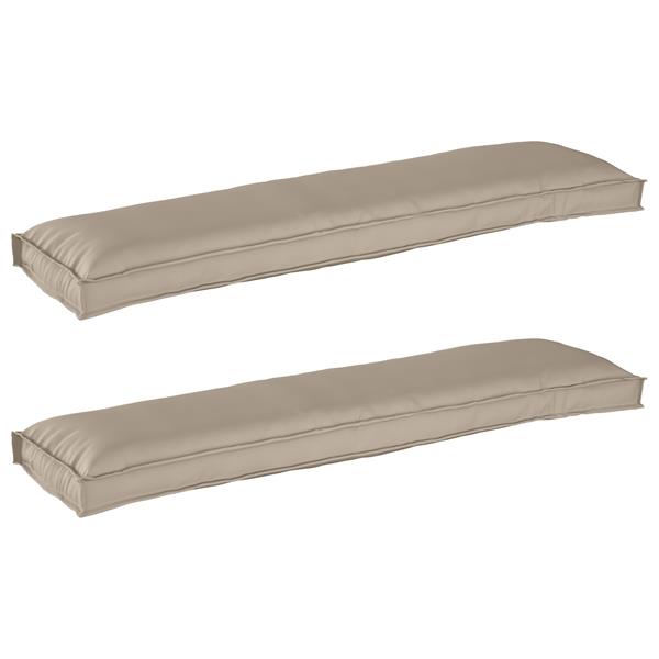 Grote foto vidaxl palletkussens 2 st bank 150x40x8 cm oxford stof taupe huis en inrichting woningdecoratie