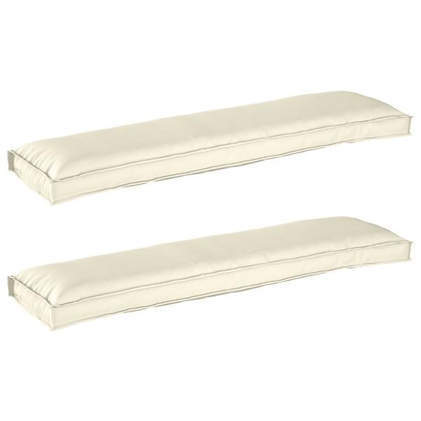 Grote foto vidaxl palletkussens 2 st bank 150x40x8 cm oxford stof cr mekleurig huis en inrichting woningdecoratie