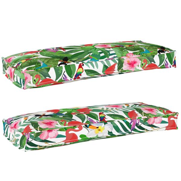 Grote foto vidaxl palletkussens 2 st bank 100x40x8 cm jungle oxford stof huis en inrichting woningdecoratie