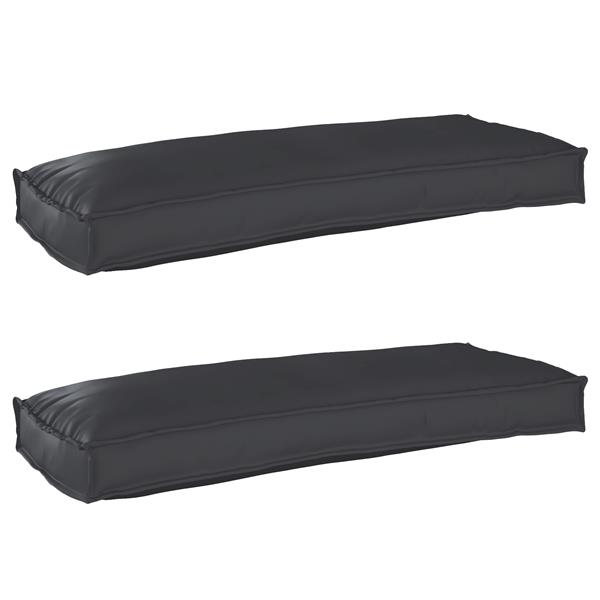 Grote foto vidaxl palletkussens 2 st bank 100x40x8 cm oxford stof zwart huis en inrichting woningdecoratie