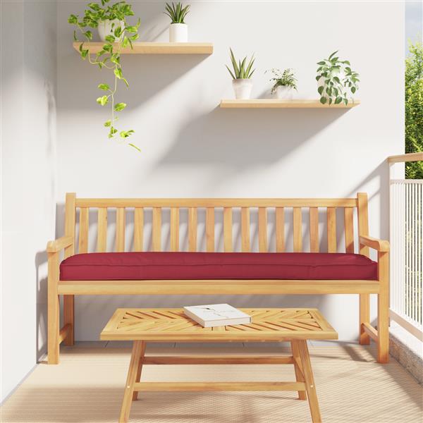 Grote foto vidaxl palletkussen bank 200x40x8 cm oxford stof wijnrood huis en inrichting woningdecoratie