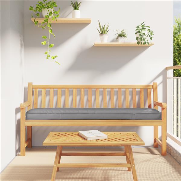 Grote foto vidaxl palletkussen bank 200x40x8 cm oxford stof grijs huis en inrichting woningdecoratie