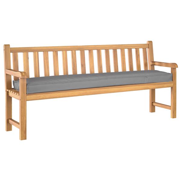 Grote foto vidaxl palletkussen bank 200x40x8 cm oxford stof grijs huis en inrichting woningdecoratie