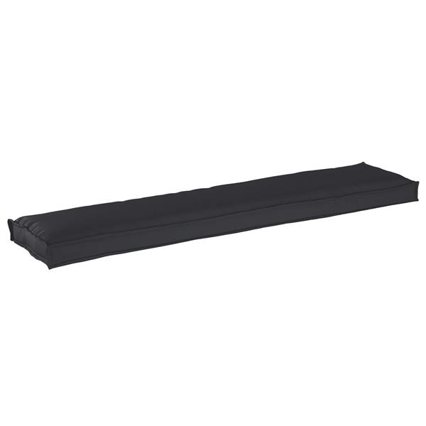 Grote foto vidaxl palletkussen bank 180x40x8 cm oxford stof zwart huis en inrichting woningdecoratie