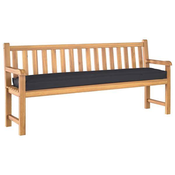 Grote foto vidaxl palletkussen bank 180x40x8 cm oxford stof zwart huis en inrichting woningdecoratie