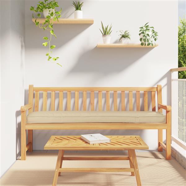 Grote foto vidaxl palletkussen bank 180x40x8 cm oxford stof beige huis en inrichting woningdecoratie