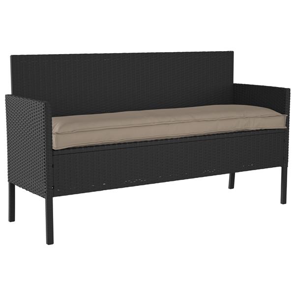 Grote foto vidaxl palletkussen bank 150x40x8 cm oxford stof taupe huis en inrichting woningdecoratie
