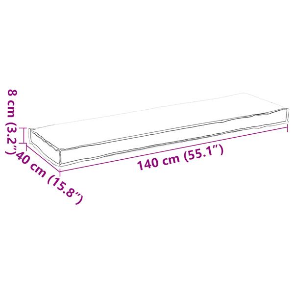 Grote foto vidaxl palletkussen bank 150x40x8 cm oxford stof taupe huis en inrichting woningdecoratie