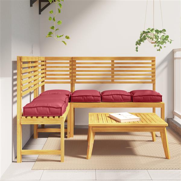 Grote foto vidaxl ligbedkussens voor zit 6 stuks wijnrood 40x40x8 cm oxford stof huis en inrichting woningdecoratie