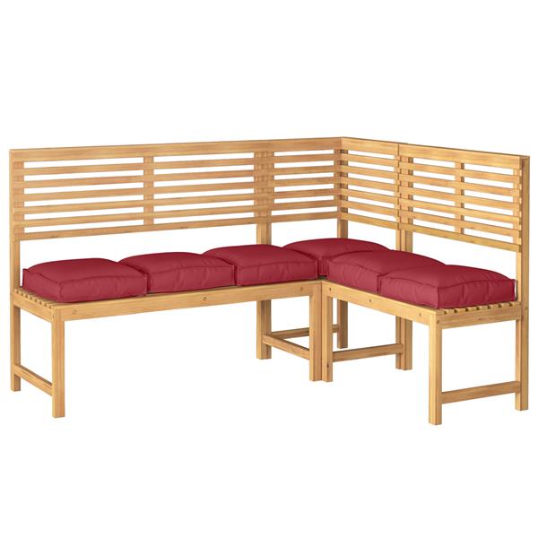 Grote foto vidaxl ligbedkussens voor zit 6 stuks wijnrood 40x40x8 cm oxford stof huis en inrichting woningdecoratie