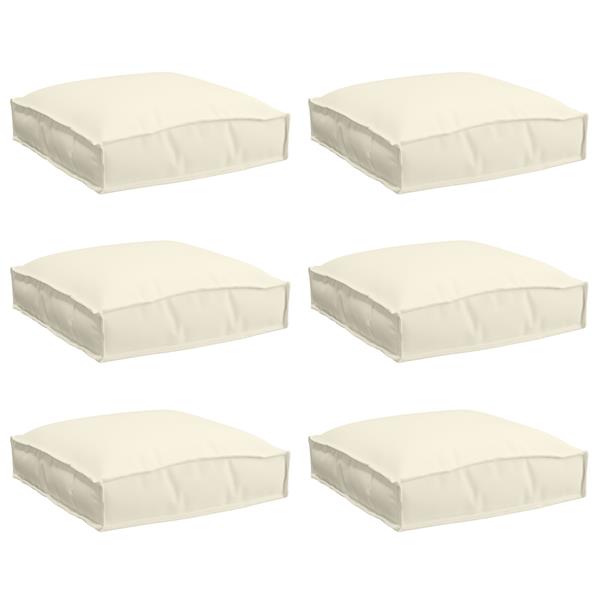 Grote foto vidaxl palletkussens 6 stuks cr me 40x40x8 cm oxford stof huis en inrichting woningdecoratie