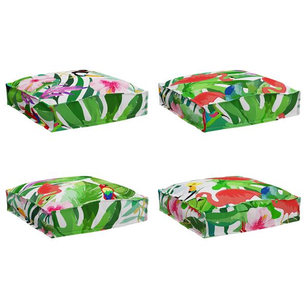 Grote foto vidaxl palletkussens 4 st zitting 40x40x8 cm jungle oxford stof huis en inrichting woningdecoratie