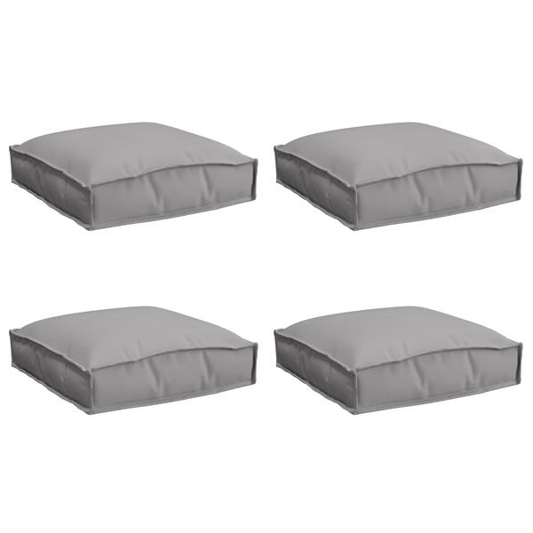 Grote foto vidaxl palletkussens 4 st zitting 40x40x8 cm oxford stof grijs huis en inrichting woningdecoratie