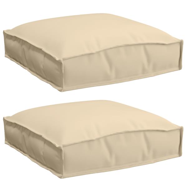 Grote foto vidaxl palletkussens 2 st zitting 40x40x8 cm oxford stof beige huis en inrichting woningdecoratie