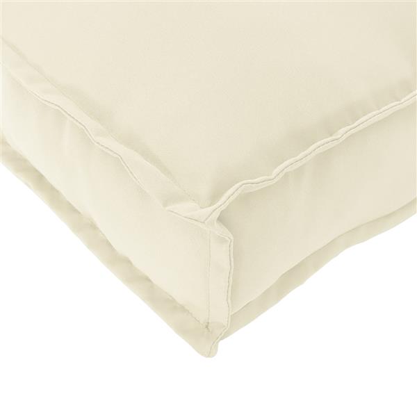Grote foto vidaxl zit rugleuning kussen cr me 120x60x12 cm oxford stof huis en inrichting woningdecoratie