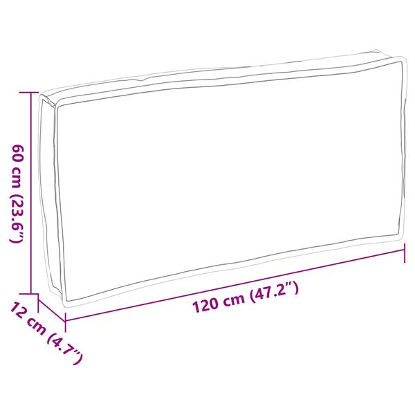 Grote foto vidaxl palletkussen zit rugleuning anthraciet 120x60x12 cm oxford stof huis en inrichting woningdecoratie