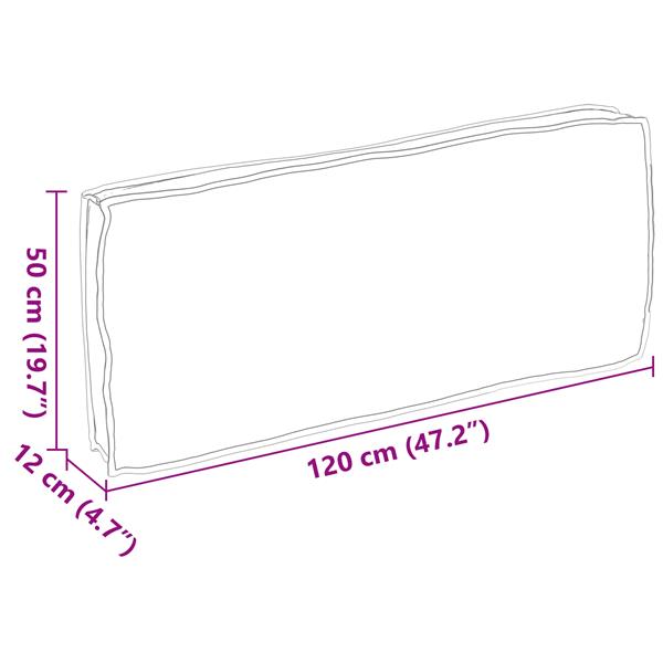 Grote foto vidaxl palletkussen zitting rug 120x50x12 cm oxford stof cr mekleurig huis en inrichting woningdecoratie