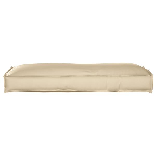 Grote foto vidaxl palletkussen rugleuning 120x40x12 cm oxford stof beige huis en inrichting woningdecoratie