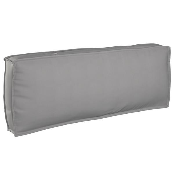 Grote foto vidaxl palletkussen rugleuning 120x40x12 cm oxford stof grijs huis en inrichting woningdecoratie