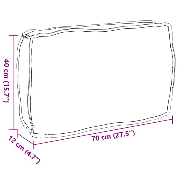 Grote foto vidaxl palletkussen rugleuning 70x40x12 cm bladpatroon oxford stof huis en inrichting woningdecoratie