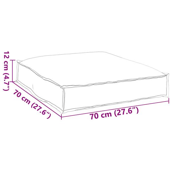 Grote foto vidaxl palletkussen zitting 70x70x12 cm bladpatroon oxford stof huis en inrichting woningdecoratie