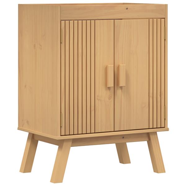 Grote foto vidaxl wastafelkast 114x43x73 5 cm massief grenenhout huis en inrichting complete badkamers