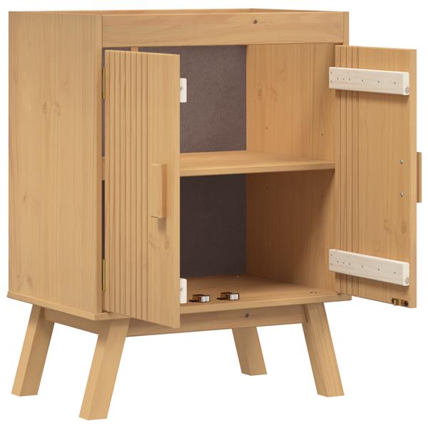 Grote foto vidaxl wastafelkast 114x43x73 5 cm massief grenenhout huis en inrichting complete badkamers